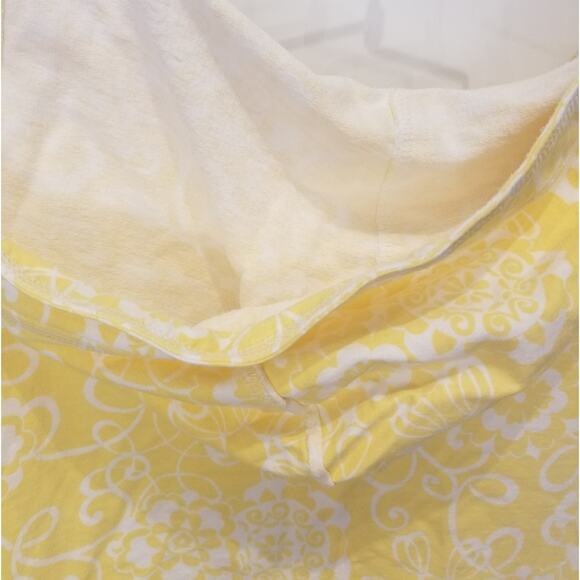 Yellow Cotton Hooded Yellow and White Pullover Sweatshirt Comfortable Size XL - Picture 8 of 8